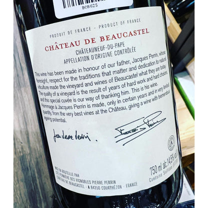 Chateau de Beaucastel CDP Hommage a Jacques Perrin 2015